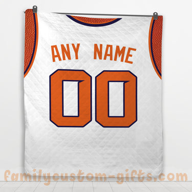 Custom Premium Quilt Blanket Phoenix Jersey Basketball Personalized Quilt Gifts for Her & Him